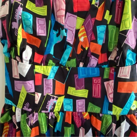 Monsters Inc Disney Parks Cotton Dress Retired Multicolor print - Picture 3 of 13